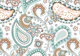 Paisley blue white orange L