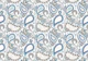 Paisley blue brown white S