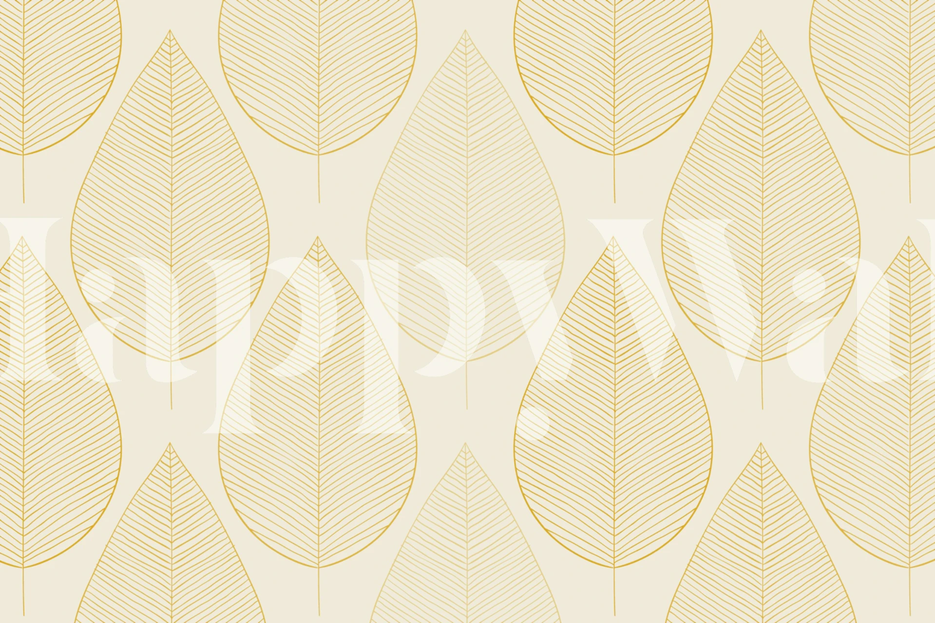 Japan Leaves Minimalism wallpaper in een kamer