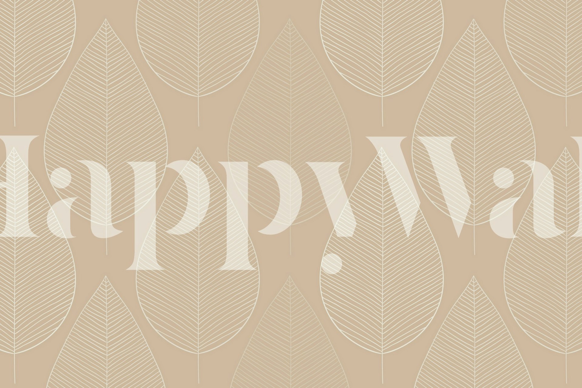 Japan Minimalist Leaves wallpaper design