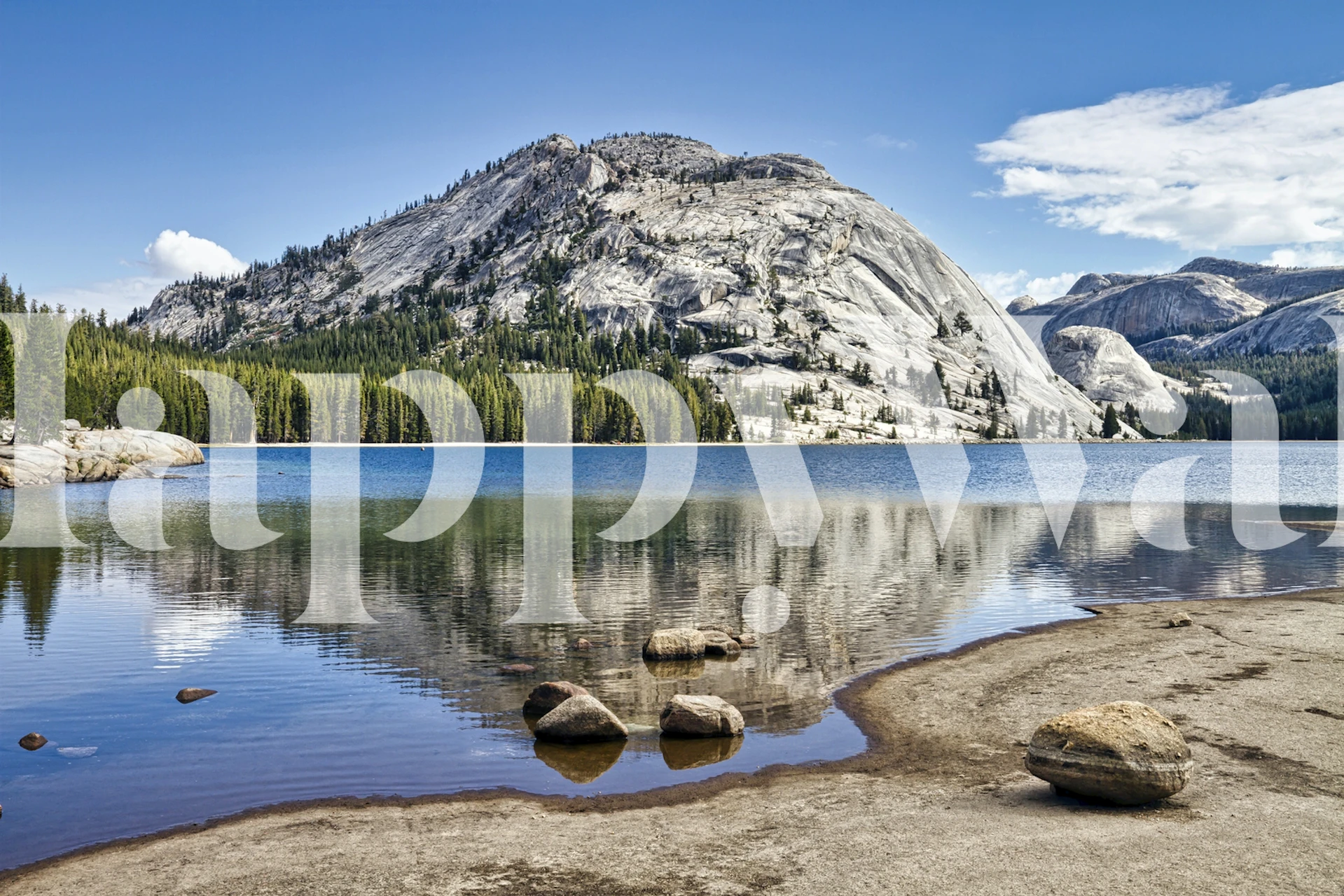 Yosemite Valley behang in een kamer