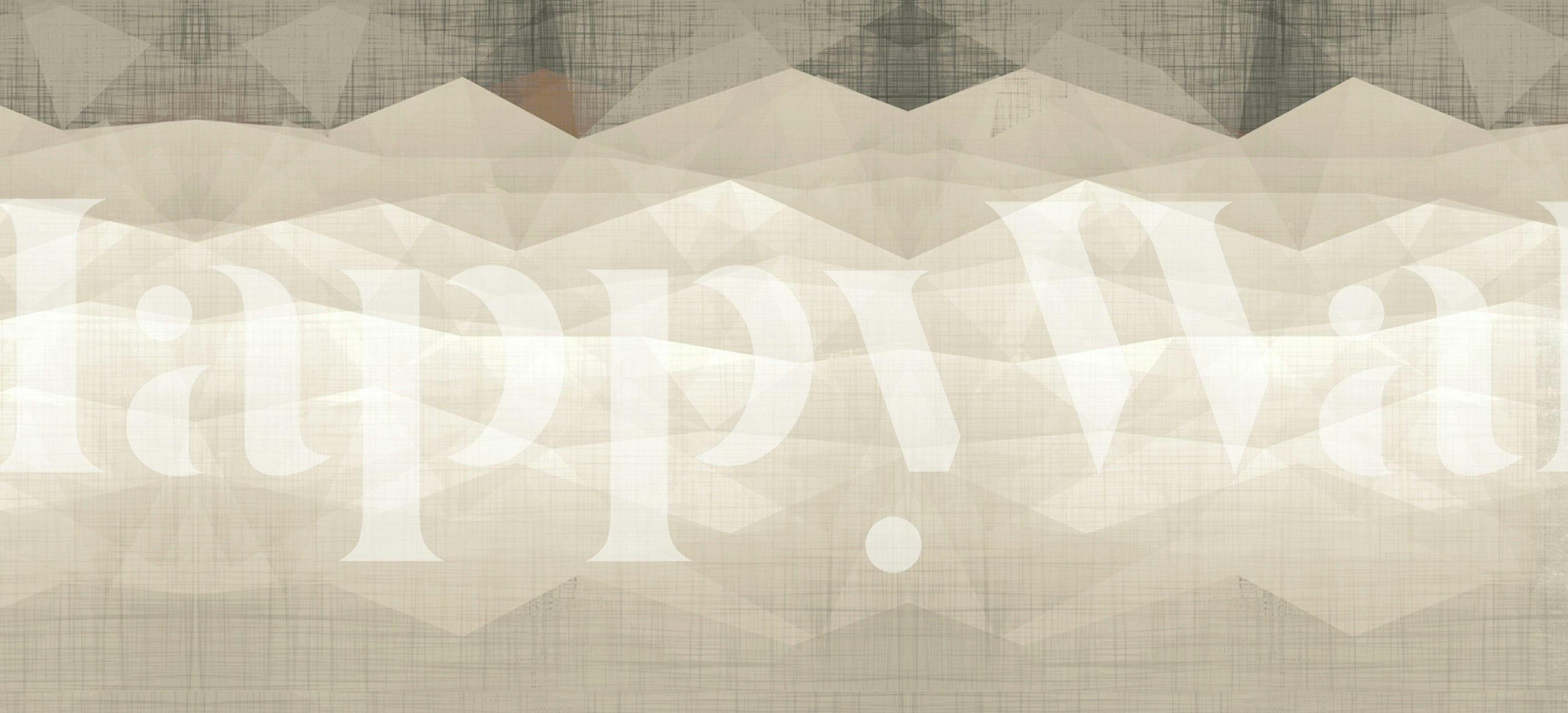 Beige geometrische Bergmuster tapete