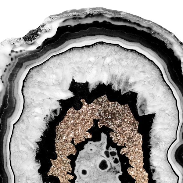 Gray BW Agate Gold Glitter 1