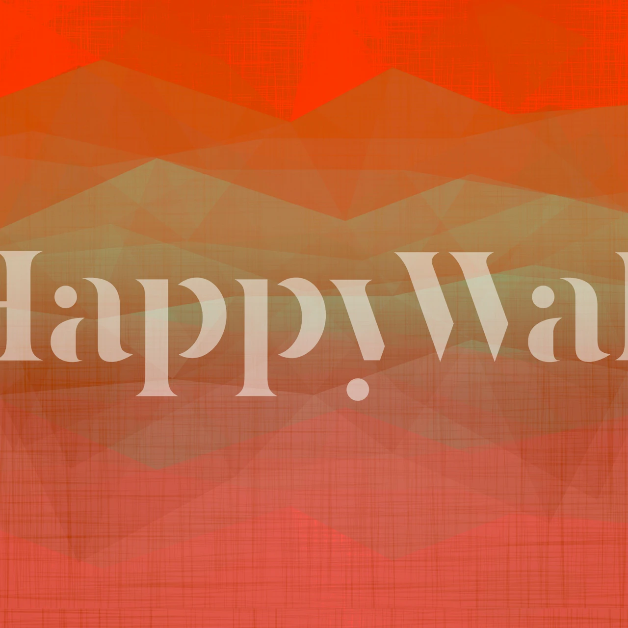 Orange gradient geometric wallpaper with soft angles