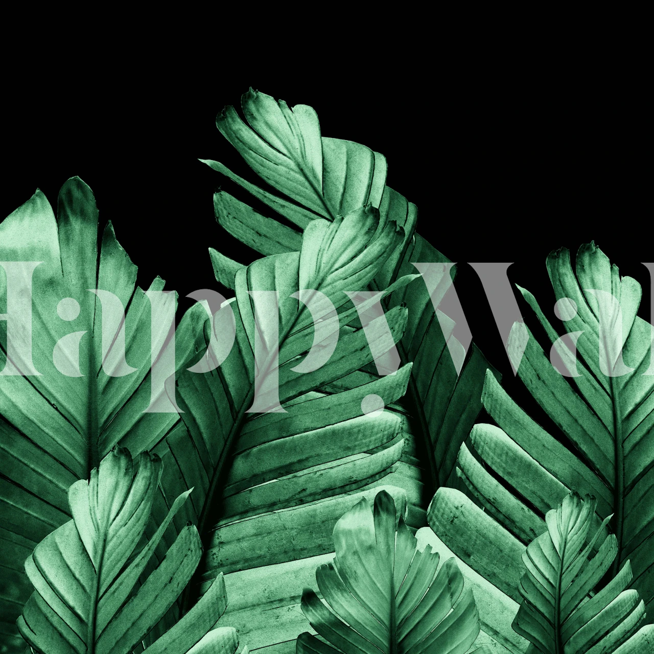 Green Banana Leaves tapet i et rum