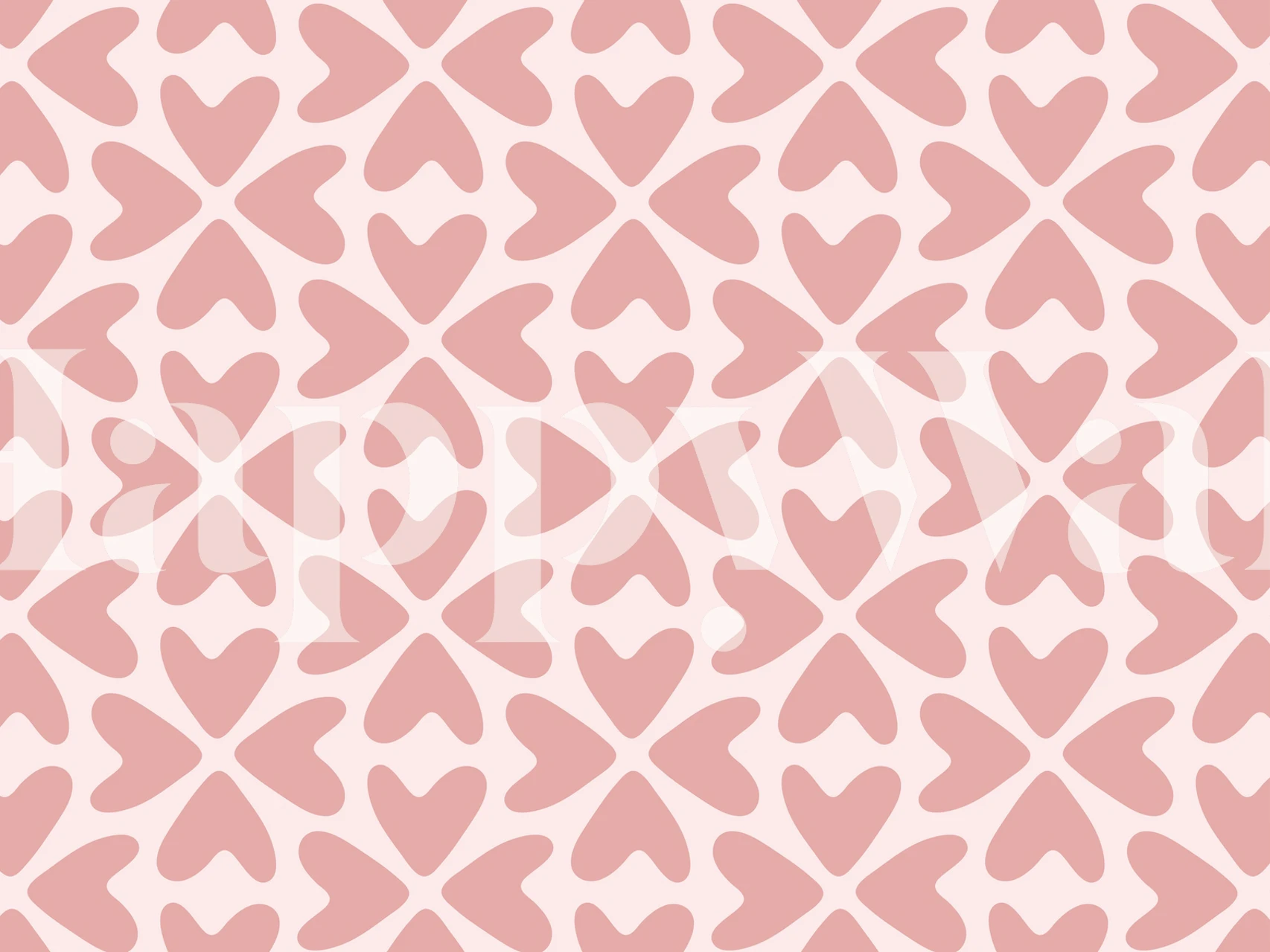 Bold Love moody pink wallpaper in a room