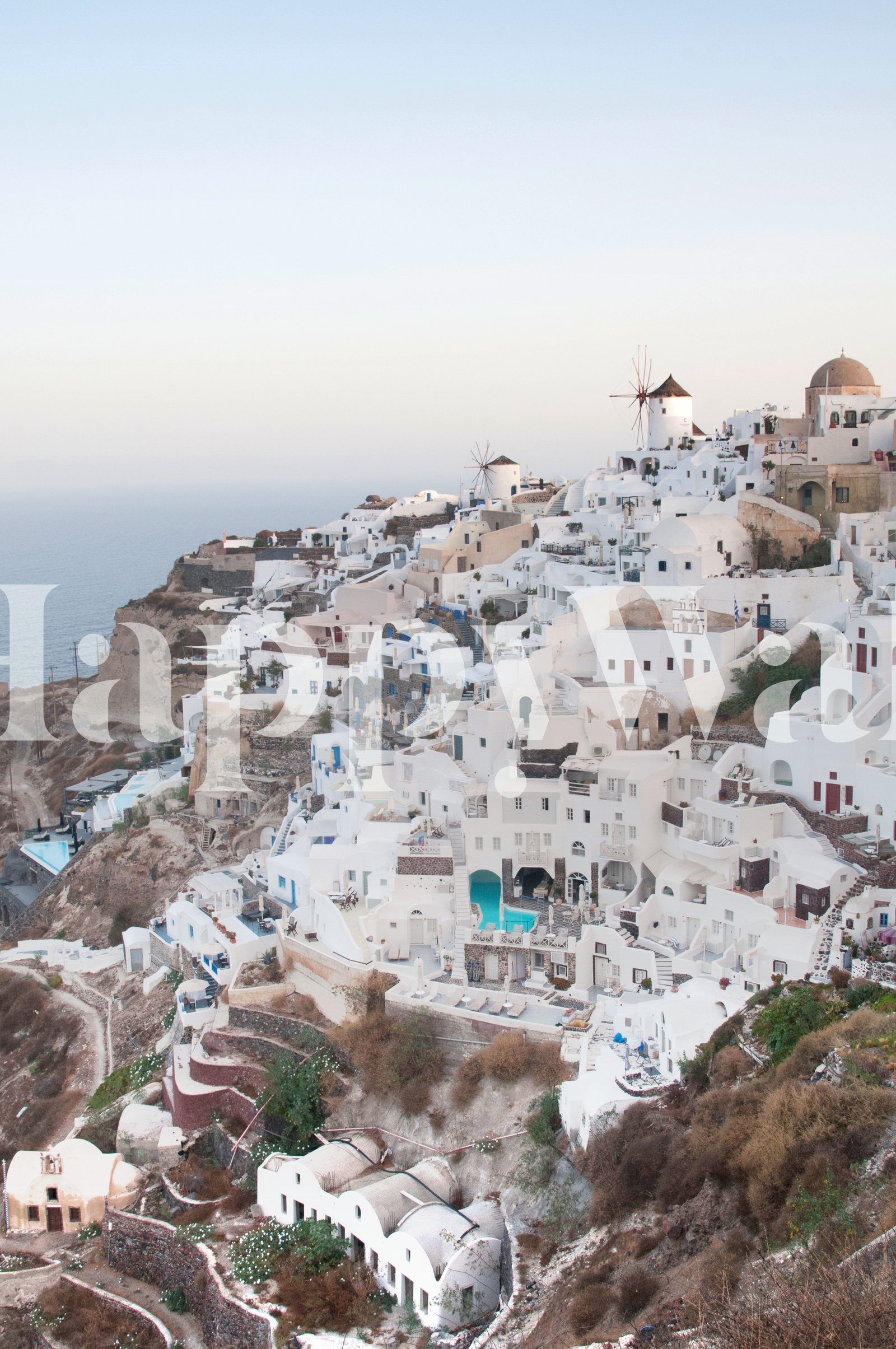 Santorini Oia Sunset Dream 1 Wallpaper | Happywall