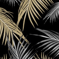Gold Gray Palm Leaves Dream 1 tapeta