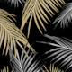 Gold Gray Palm Leaves Dream 1