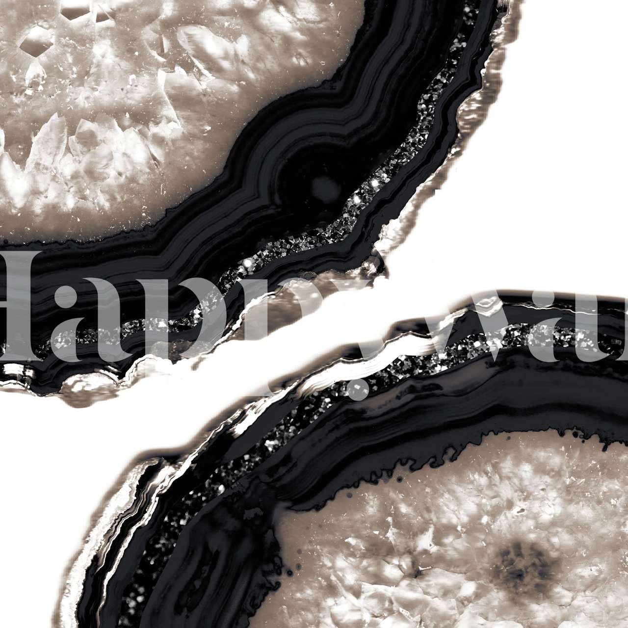 Papel de parede Agate Glitter Glam 1 exibido em um quarto