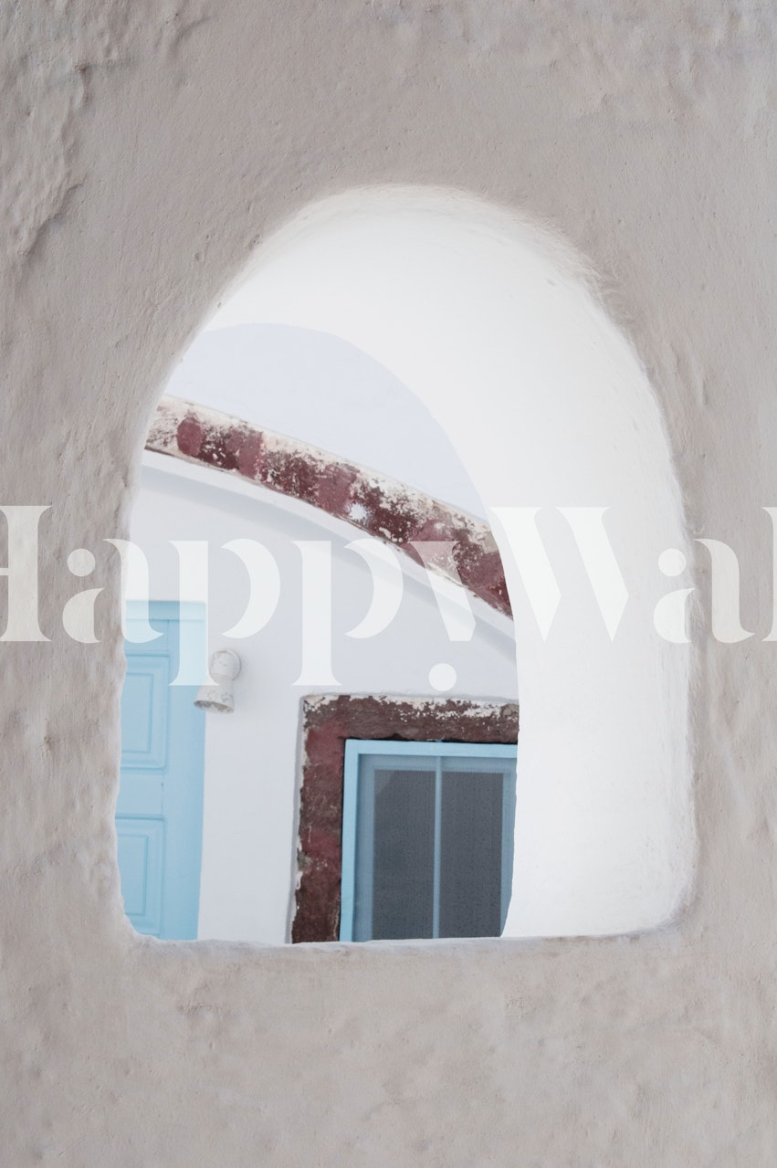 Santorini Oia 6 Tapete in einem Raumset