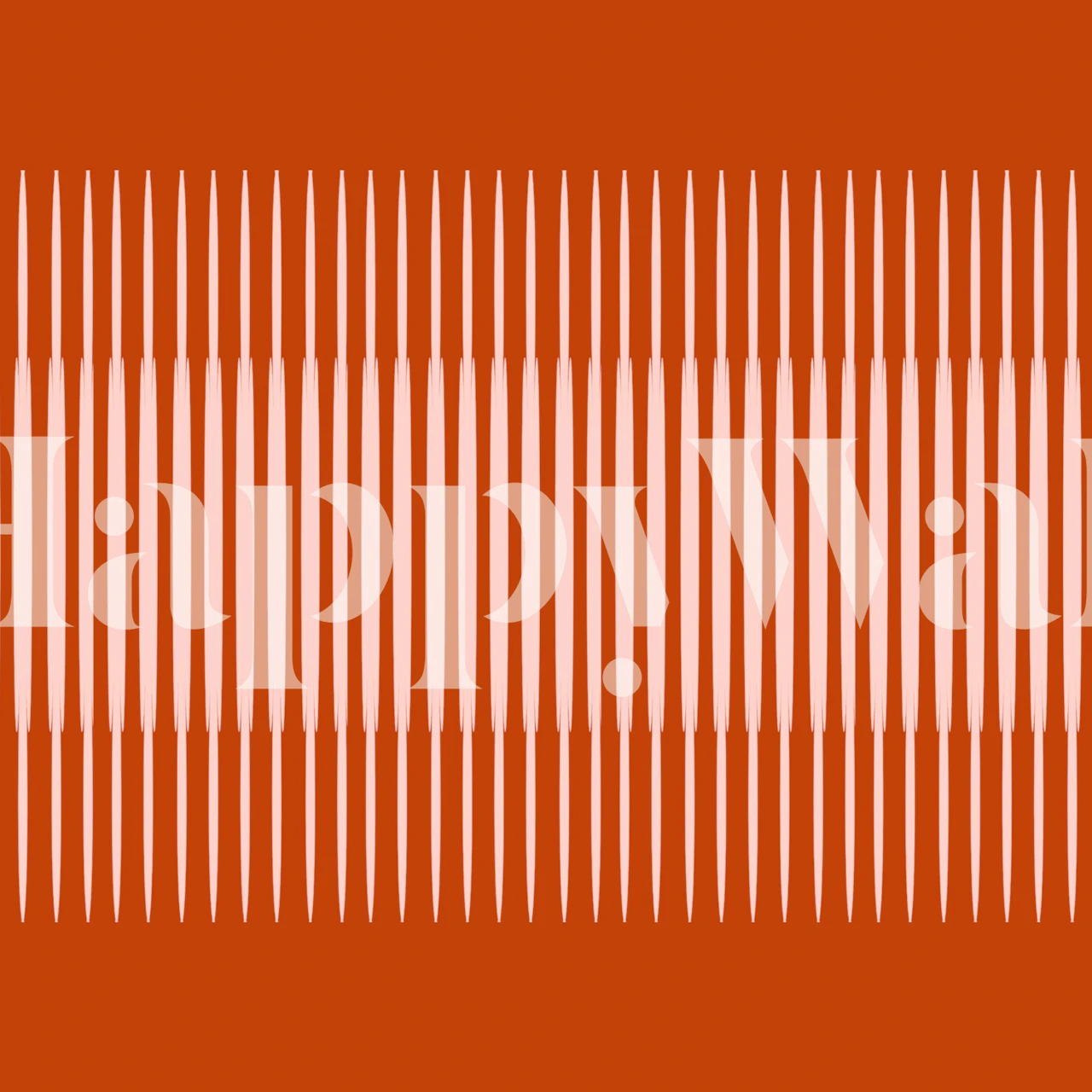 Burnt Orange Minimalist wallpaper in a room