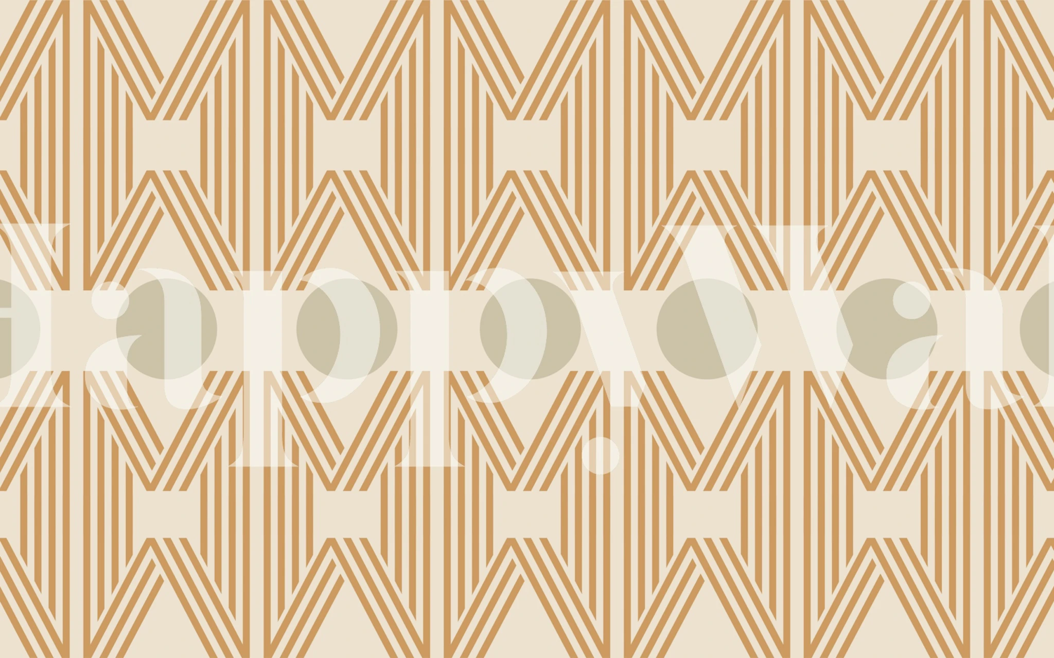 Elegant japansk minimalistisk geometrisk tapet i mjuka neutrala toner