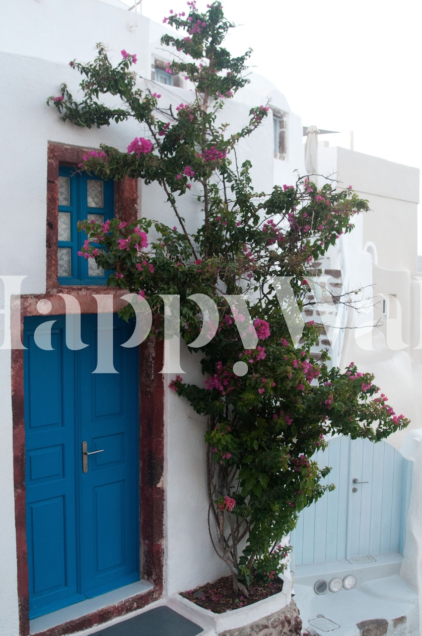 Santorini Oia 7 Tapetdesign in einem Raum