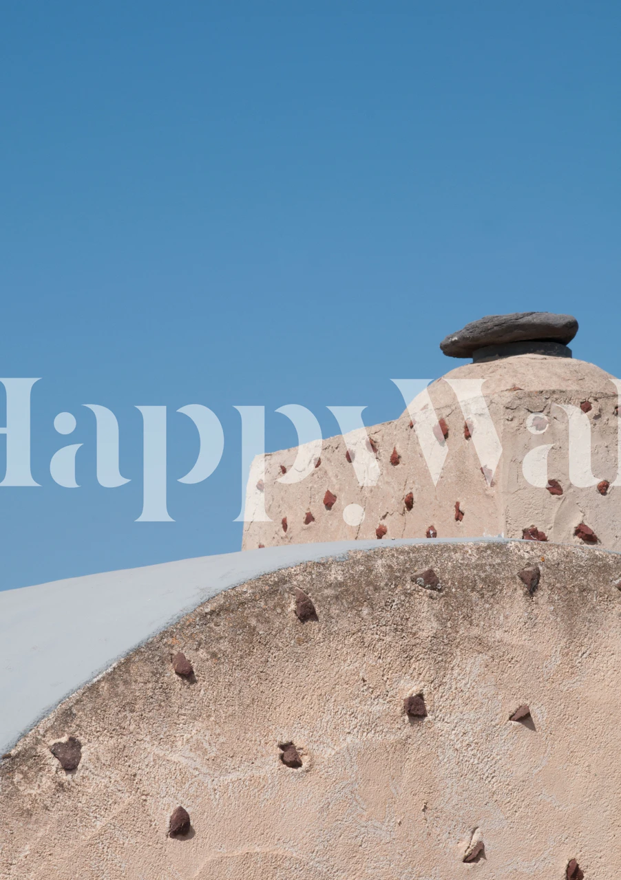 Textured white architecture with earthy tones wallpaper