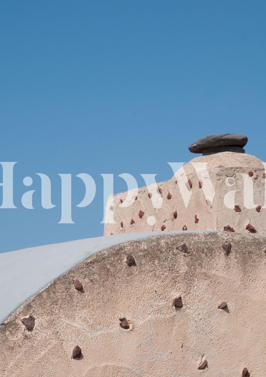 Textured white architecture with earthy tones wallpaper