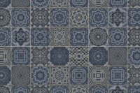 Moroccan Tiles Blue Gold ταπετσαρία