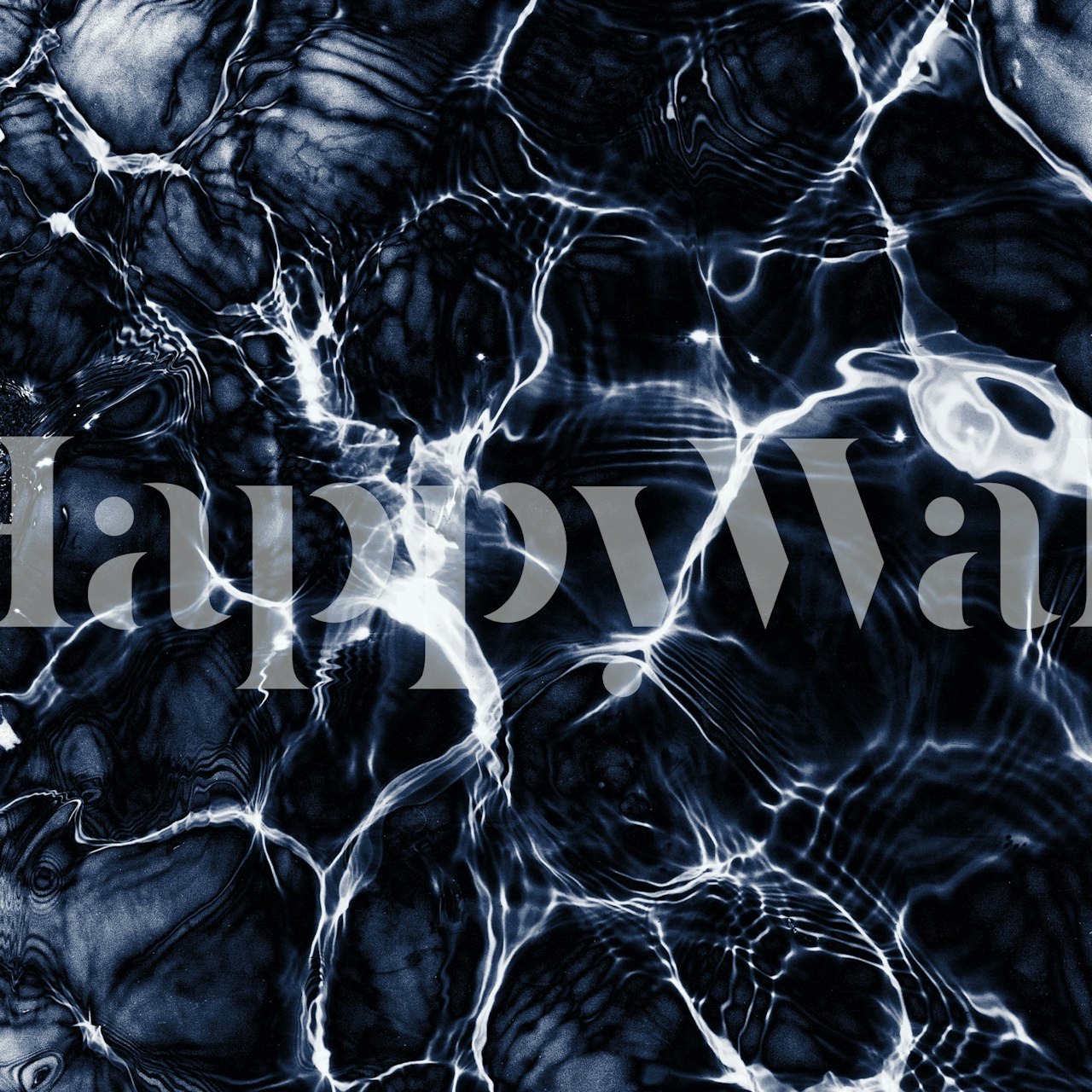 Τοιχογραφία Undefined Abstract 3 τοίχων με σκούρες αποχρώσεις και λευκές γραμμές