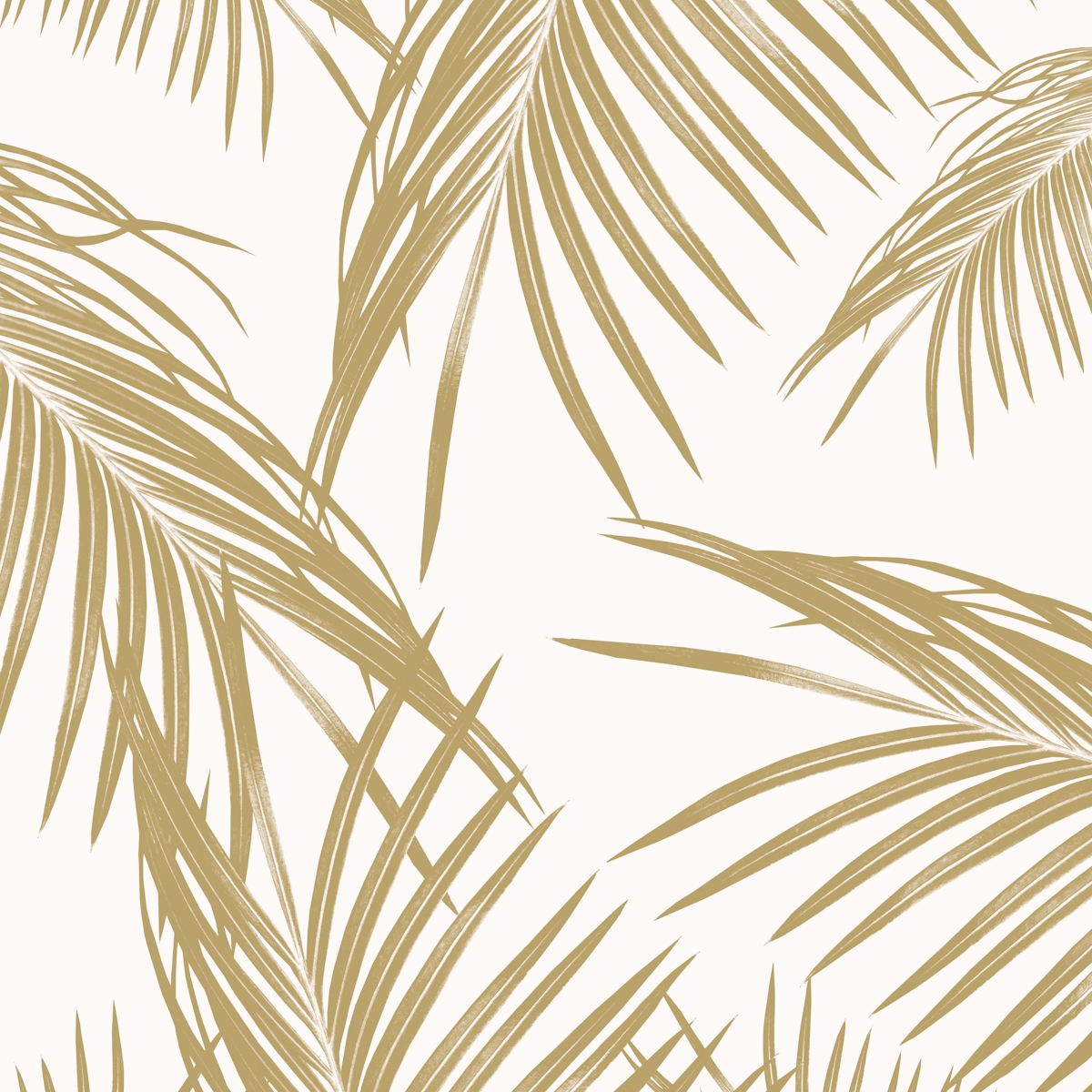 "Gold Palm Leaves Dream 1 Wallpaper | Buy Online - Happywall"
