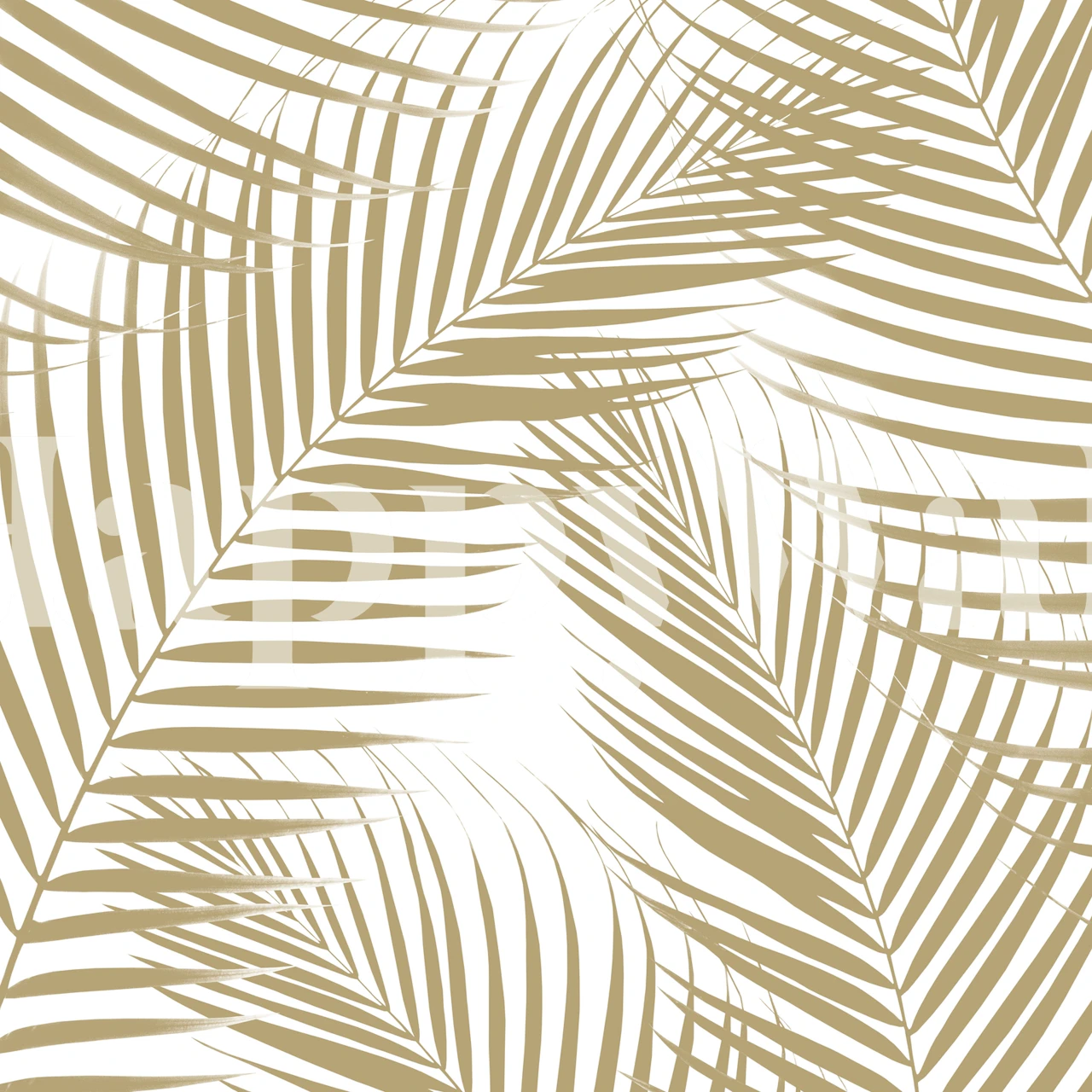 Gold Palm Leaves Wall Mural for a stylish interior