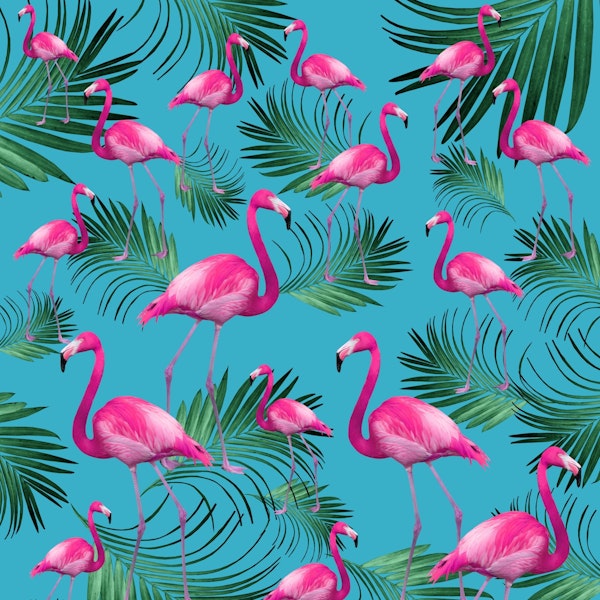 Summer Flamingo Palm Vibes 2