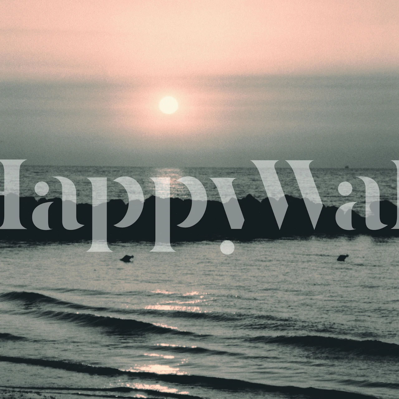 Sunset Ocean Bliss 4 wallpaper in a room