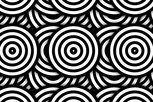 Black White Pop-Art Circles