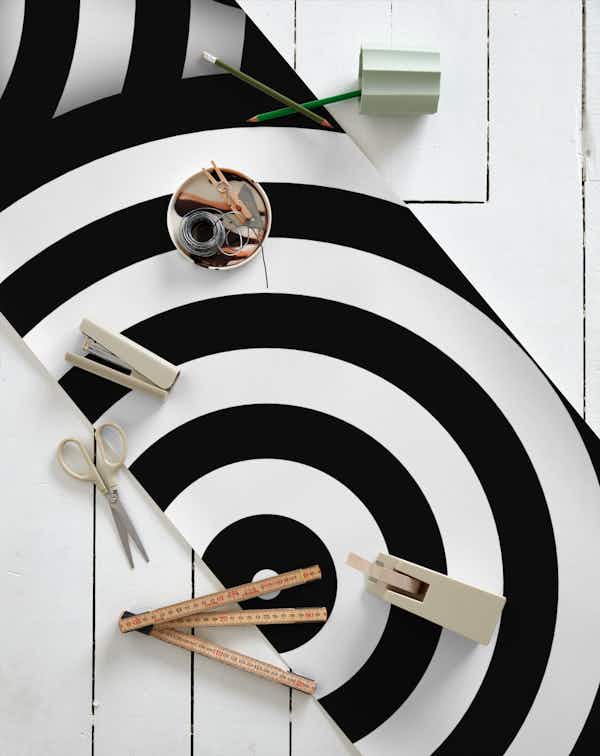 Black White Pop-Art Circles tapet | Fototapet - Happywall