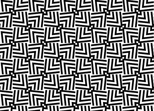 Checkered Op Art Black White