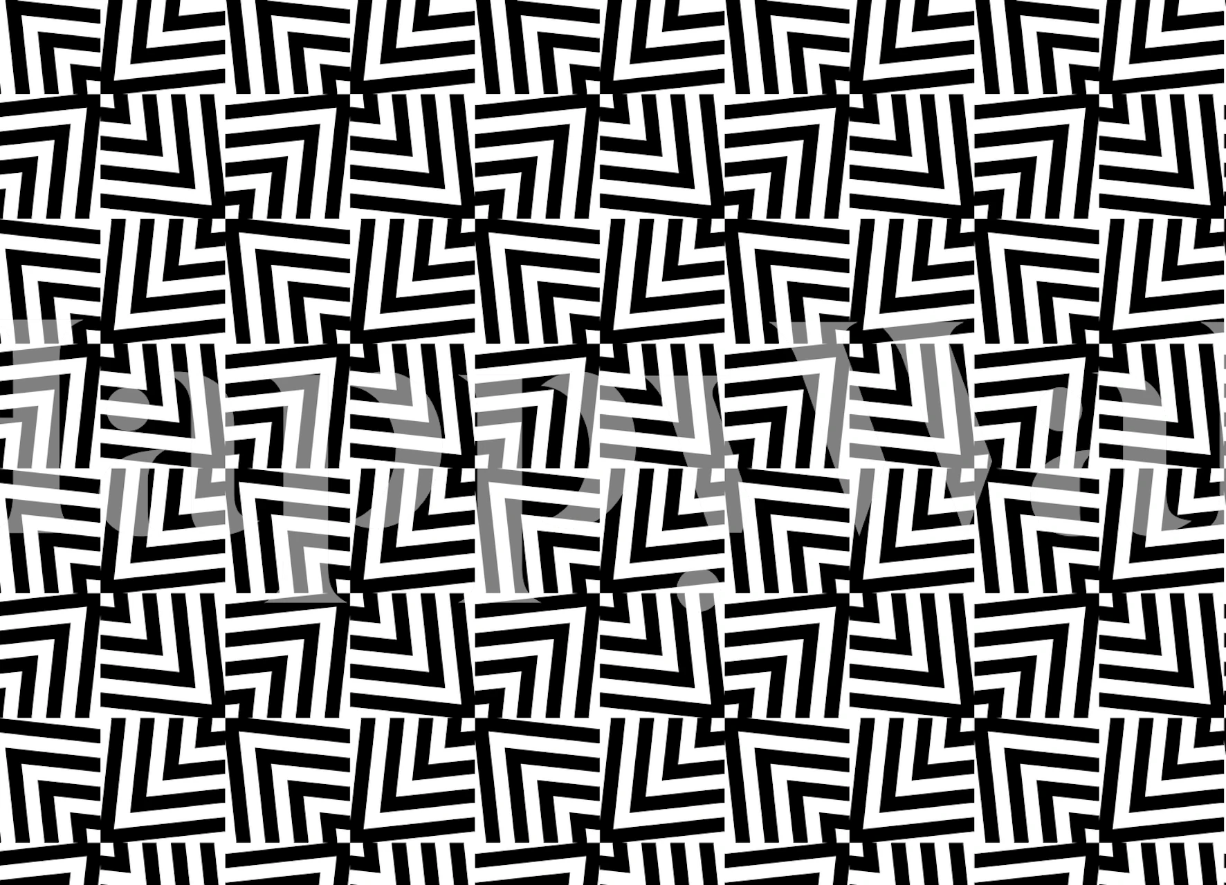 Checkered Op Art tapetmønster i sort og hvid