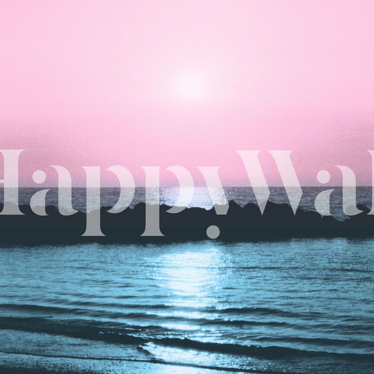 Sunset Ocean Bliss wallpaper in a room