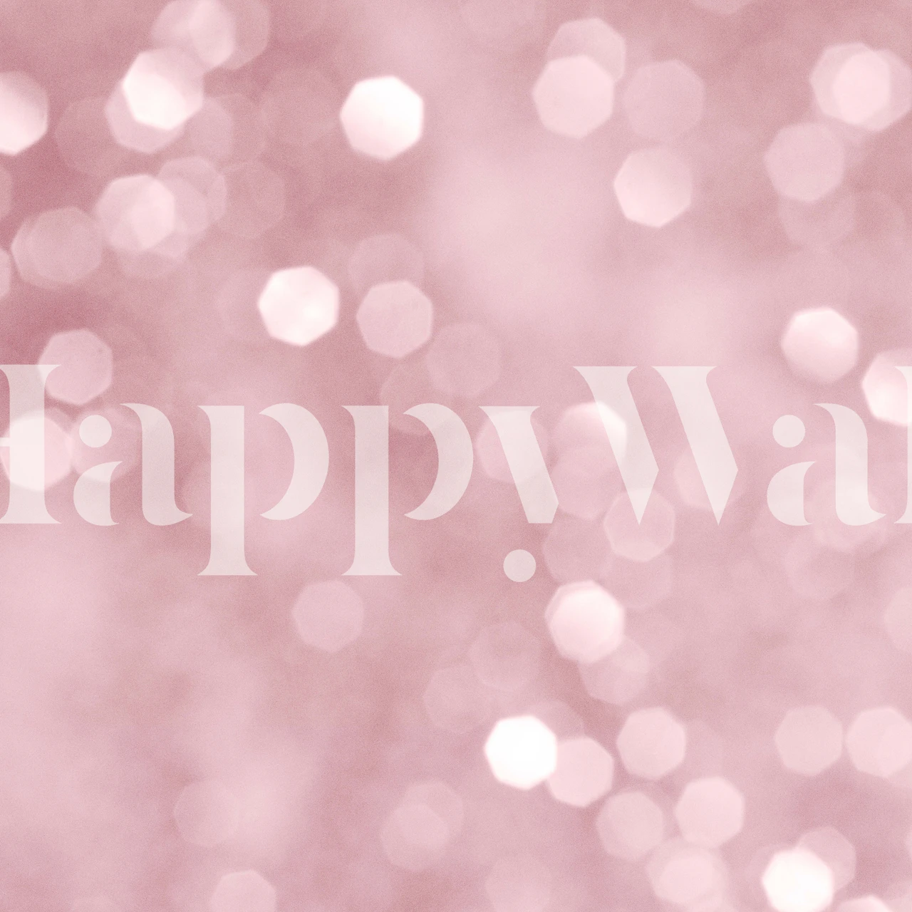 Rose Gold Blush Bokeh wallpaper in a room