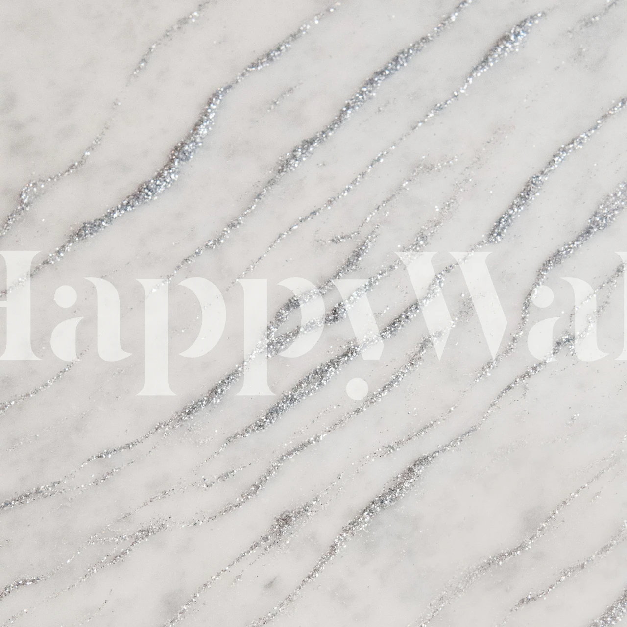 Marble Silver Glitter Glam wallpaper in a room