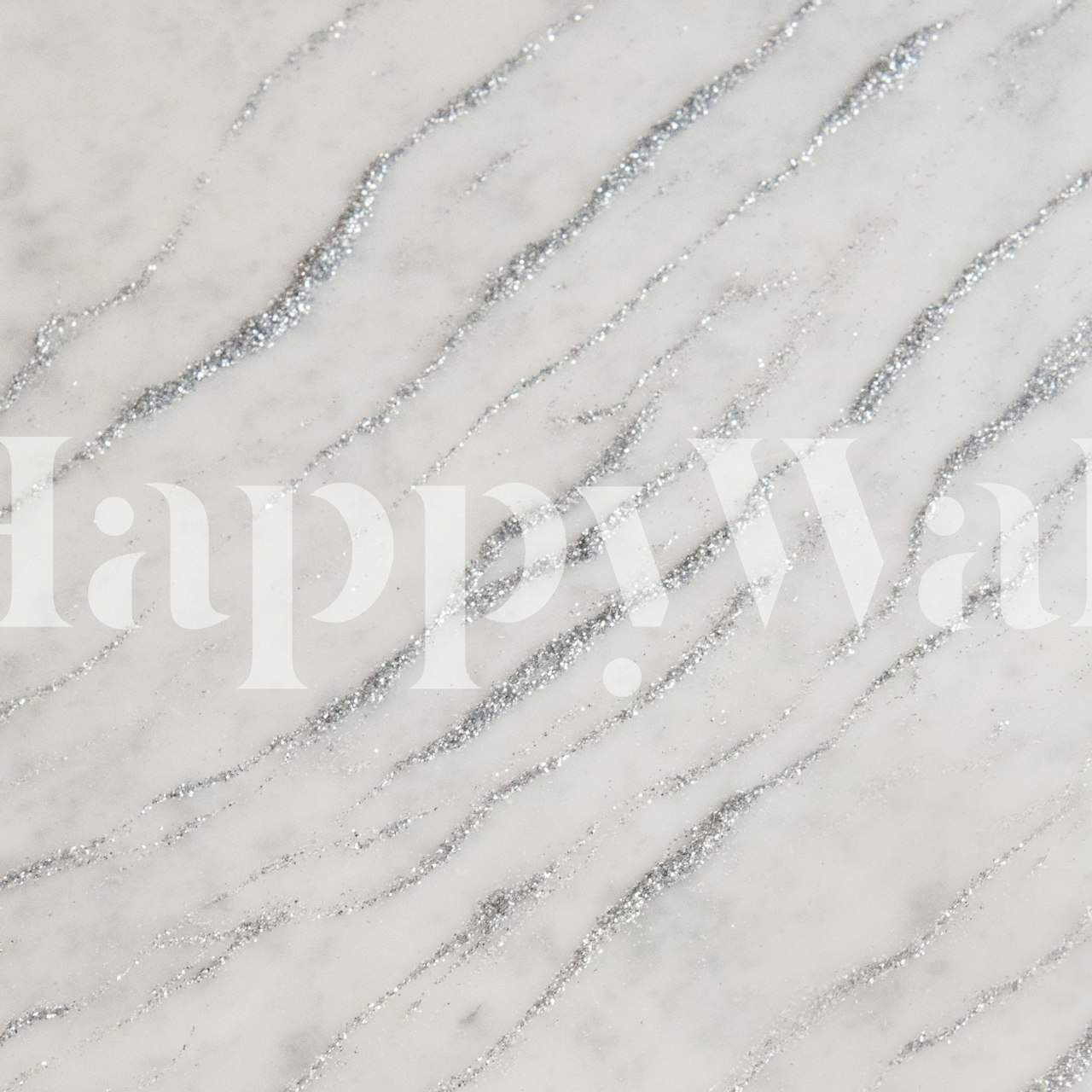 Tapeta Marble Silver Glitter Glam v místnosti