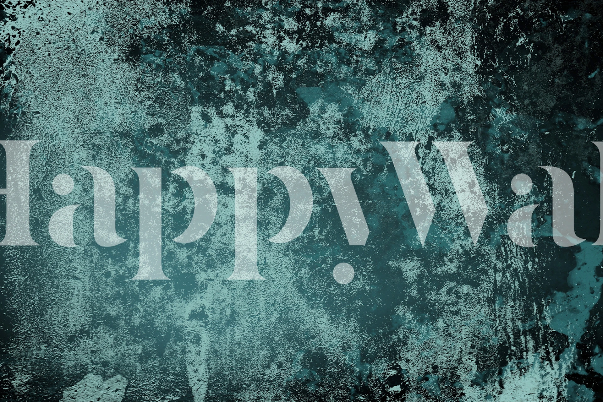 Betonoverflade i teal blue på en væg