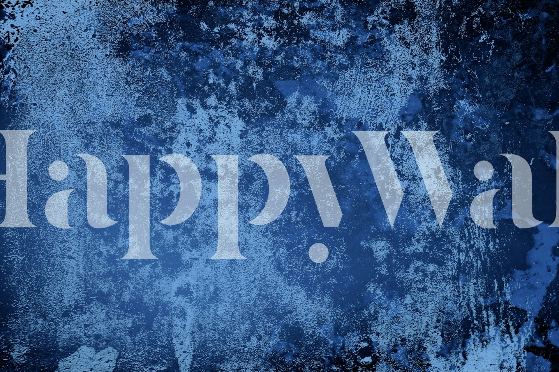 Concrete texture wallpaper in royal blue with a rough finish