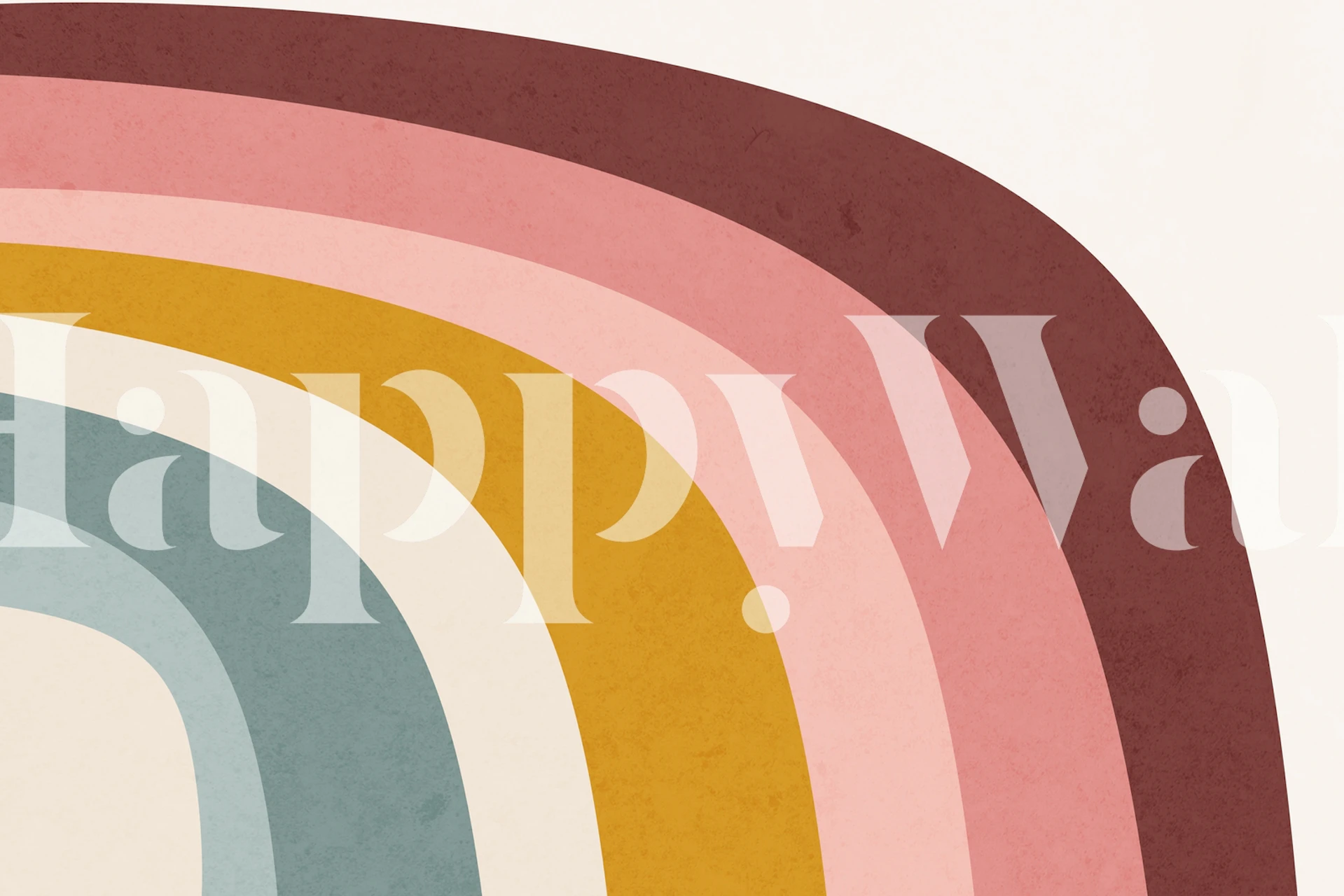 Retro rainbow line wallpaper in pastel colors