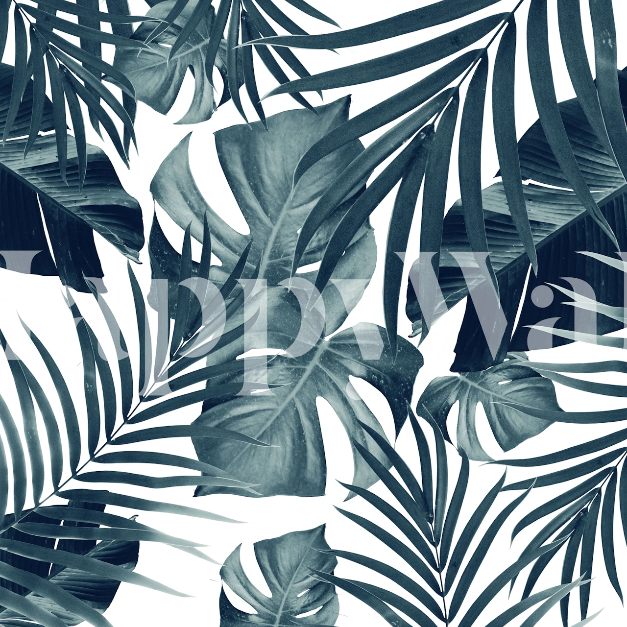 Tropical Jungle Leaves tapet i et rum