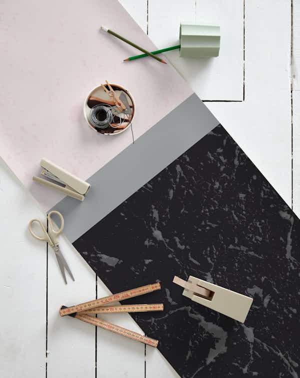 Gray Black Marble Pink 1 wallpaper roll