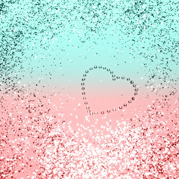 Summer Glitter Heart 1