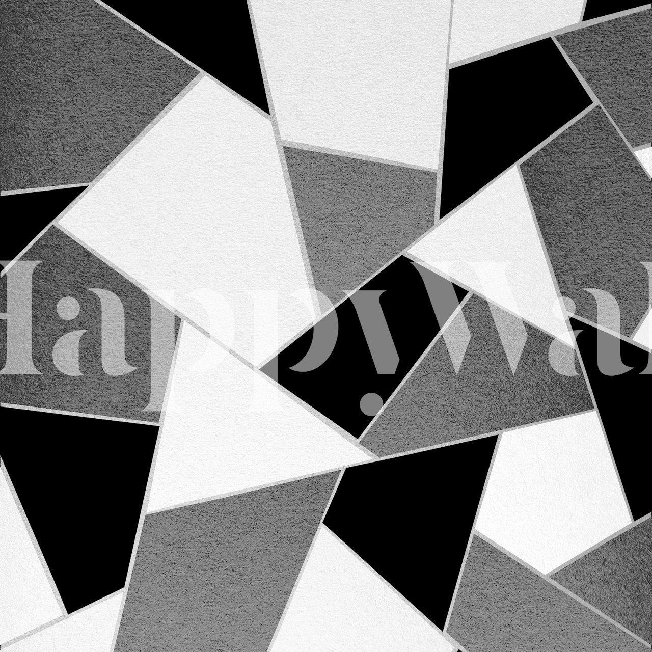 Geometric shapes in black, white, and gray wallpaper