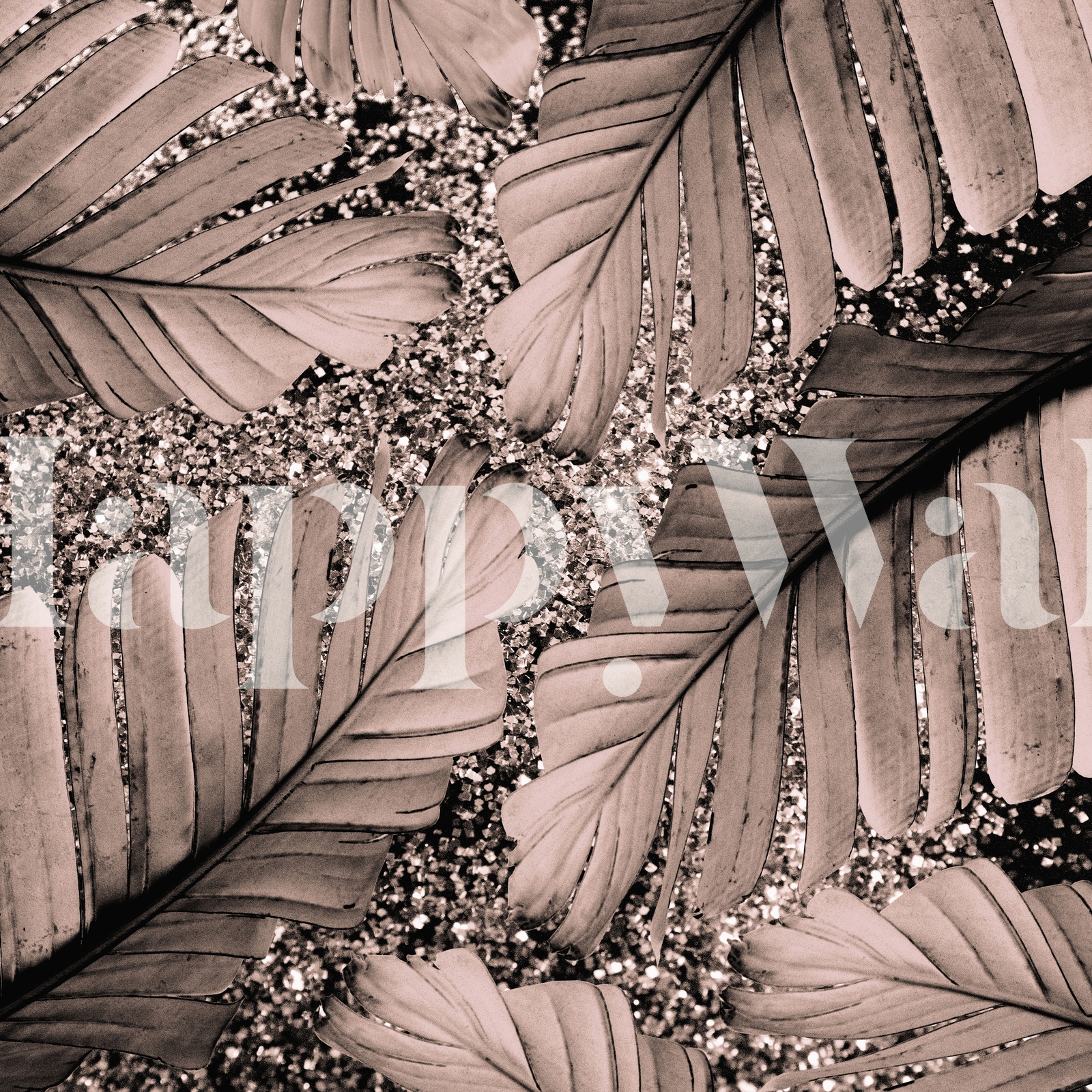 Banana Leaves Glitter Glam 3 Wallpaper - Shop Now at Happywall