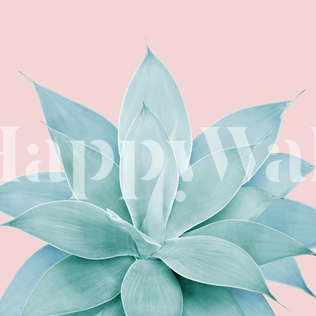 Blush Agave 2 wallpaper in a room setting