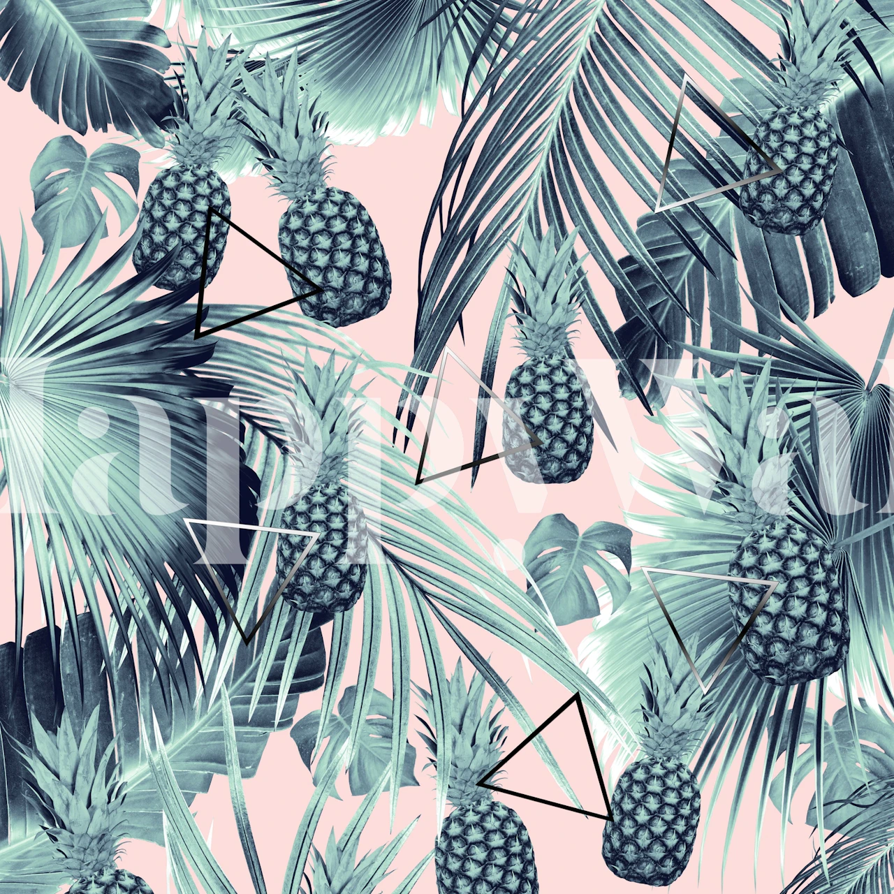 Pineapple Jungle Geo 2 tapeta u sobi