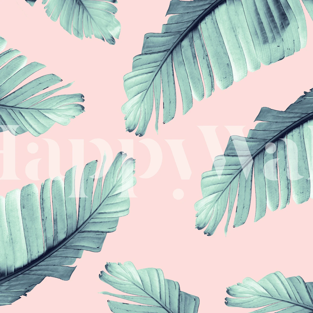 Blush Banana Leaves wallpaper i et rom