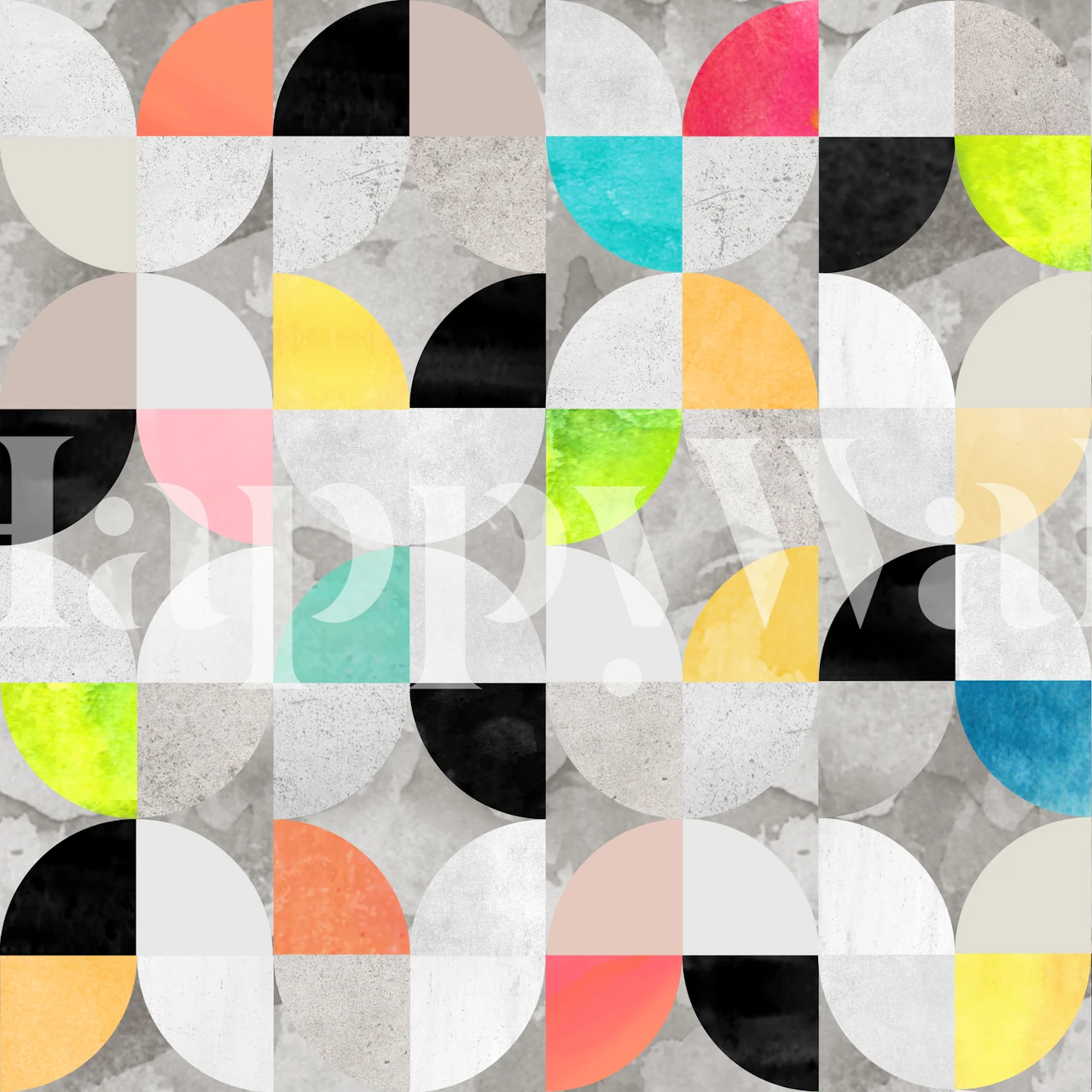 Papel de parede que apresenta Modern Art Design da Happywall