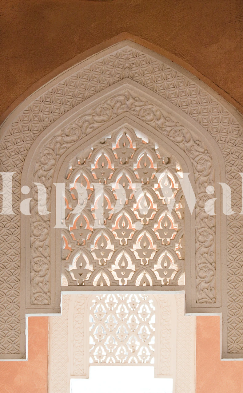 Ταπετσαρία Oriental pattern σε ένα δωμάτιο