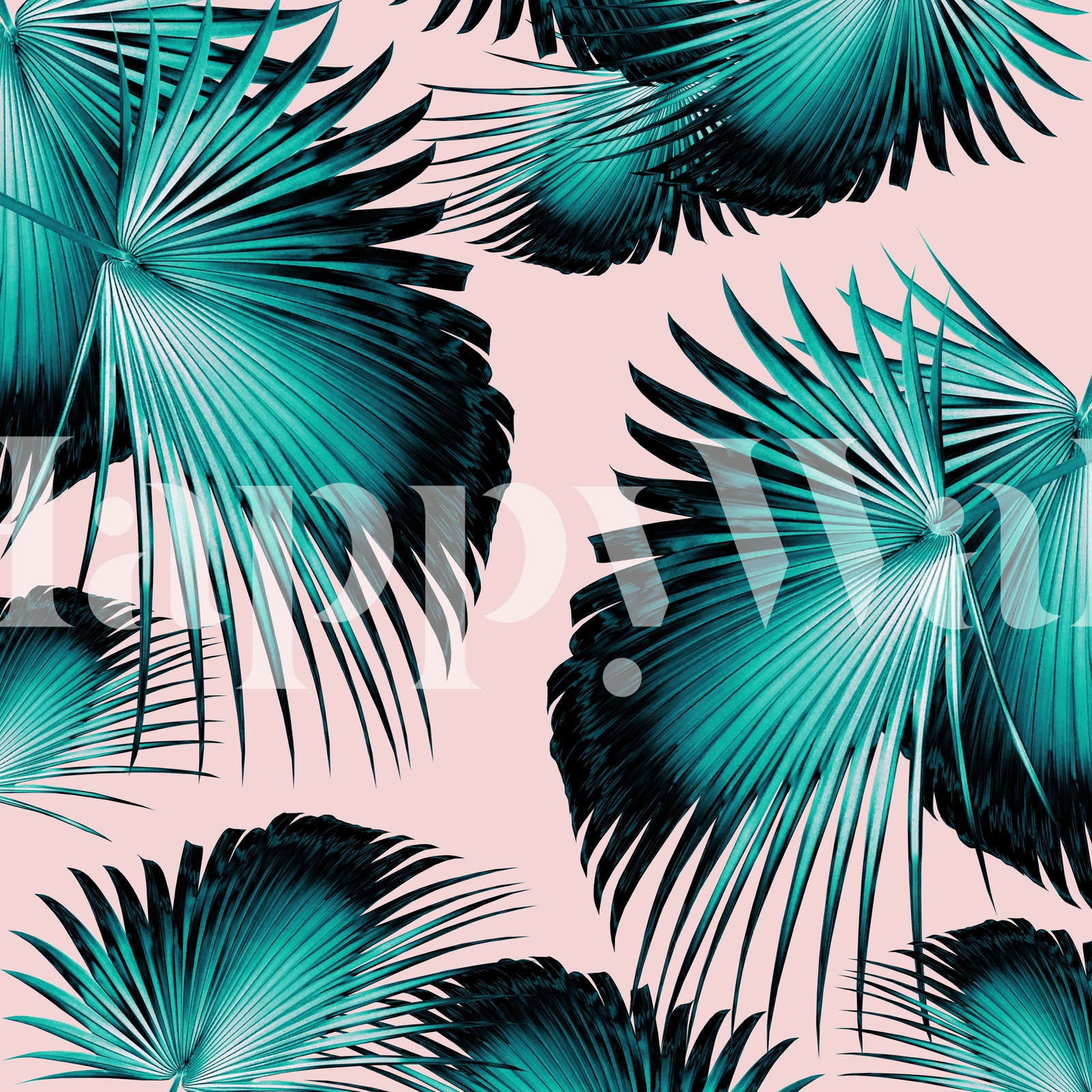 Fan Palm Leaves Paradise 4 Wallpaper | Happywall