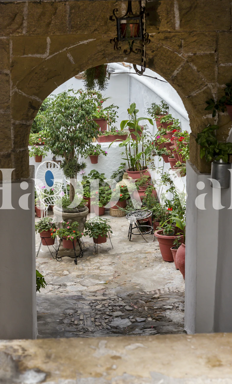 Andalusia Spanish Patio tapetdesign