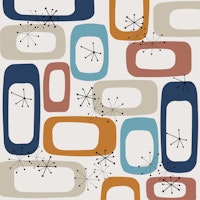 Mid Century Modern Shapes 04 ταπετσαρία